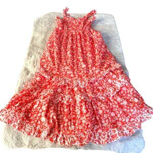 Universal Thread Dress Womens Small Floral Smocked Tank Tiered Maxi Cotton